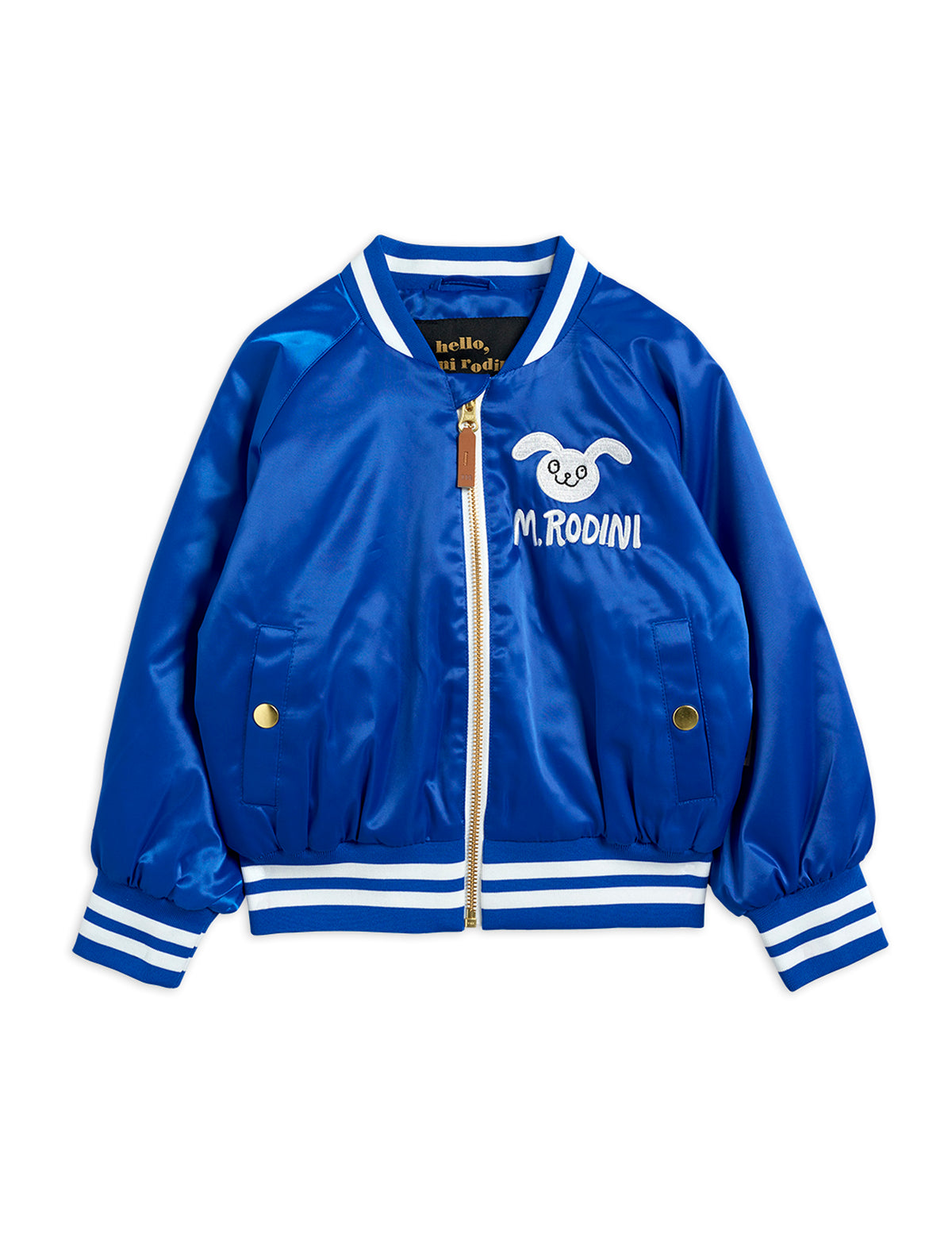 Mini Rodini Rabbit - Satin Baseball Jacket – GREY + WILD
