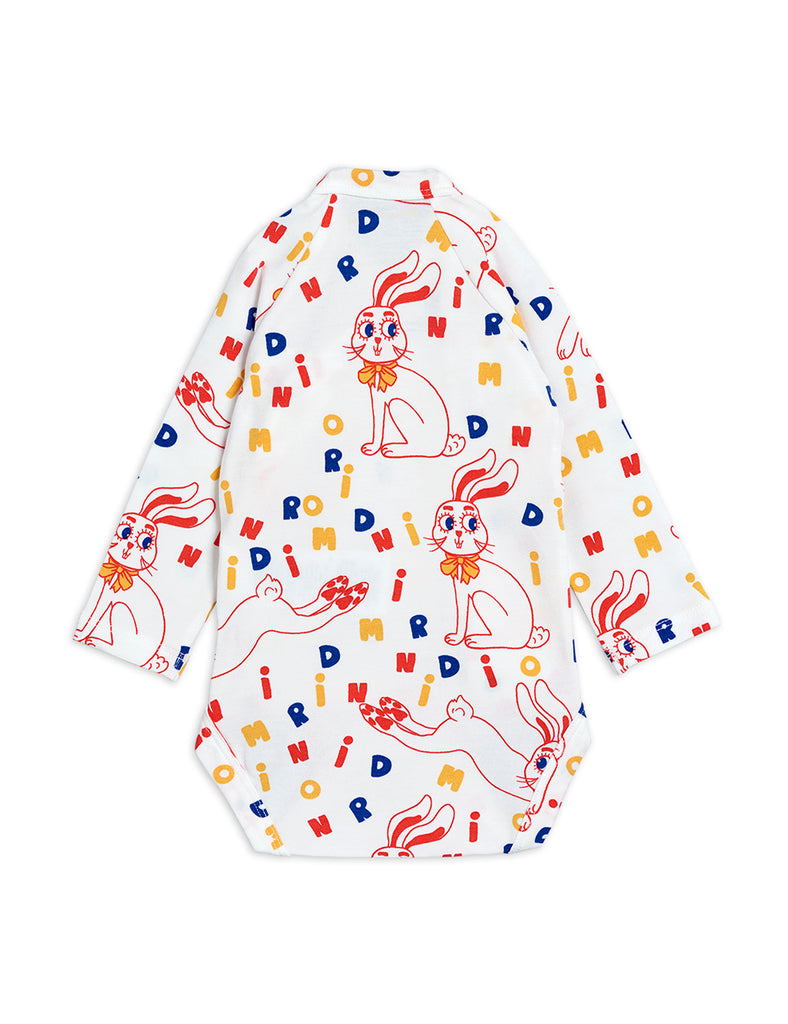 mini rodini rabbit dress Mini Rodini - Ivory & Black Rabbits Dress